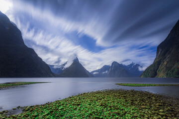 Incredible lake in mountains in New Zealand