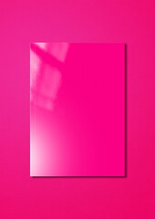 Canvas Print - ink Booklet cover template on magenta background