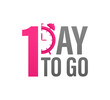 © Hanna - 1 day to go in modern style. Special offer badge. Web design. Sale tag. Vector illustration.