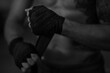 © Cavan Images - Close up of boxers hands