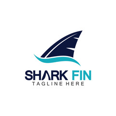 Shark fin logo vector illustration design template.Shark Logo Template-Vector illustration