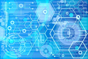 Aufkleber - Abstract technology digital hi tech concept background