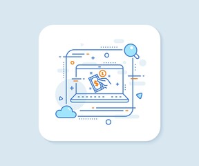 Poster - payment method line icon. abstract vector button. give cash money sign. payment method line icon. la
