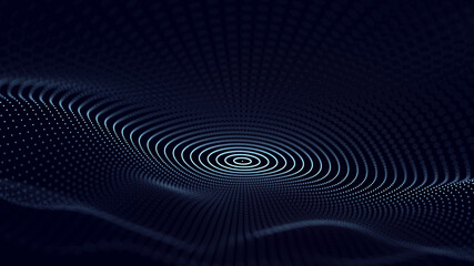 Fototapete - Grid of internet technologies. Abstract background with cobwebs. Large amount of data. 3d rendering.