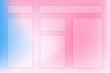 Poster - Abstract gradient background. Transparent frame in glass morphism style