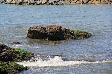 Sticker - rocks in the sea