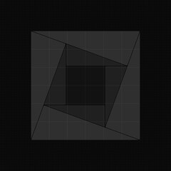 Poster - Black color technology background. Digital visualization of science, medicine, technology concept.