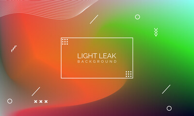 Aufkleber - Minimal Glow Fluid Flow Colorful Abstract Design For Website Advertising Brochure Background. Modern Trendy Gradient Futuristic Element Multi Color Tone Illustration Concept. Elegant Light Leak.
