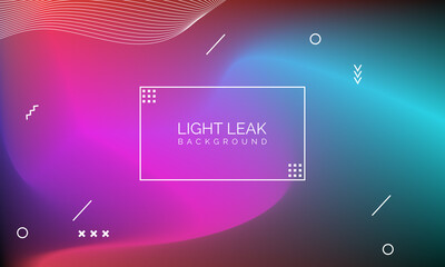 Aufkleber - Minimal Glow Fluid Flow Colorful Abstract Design For Website Advertising Brochure Background. Modern Trendy Gradient Futuristic Element Multi Color Tone Illustration Concept. Elegant Light Leak.