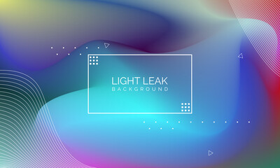 Aufkleber - Minimal Glow Fluid Flow Colorful Abstract Design For Website Advertising Brochure Background. Modern Trendy Gradient Futuristic Element Multi Color Tone Illustration Concept. Elegant Light Leak.