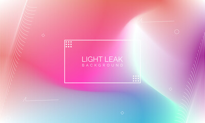 Aufkleber - Minimal Glow Fluid Flow Colorful Abstract Design For Website Advertising Brochure Background. Modern Trendy Gradient Futuristic Element Multi Color Tone Illustration Concept. Elegant Light Leak.