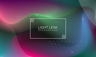 Aufkleber - Minimal Glow Fluid Flow Colorful Abstract Design For Website Advertising Brochure Background. Modern Trendy Gradient Futuristic Element Multi Color Tone Illustration Concept. Elegant Light Leak.
