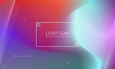 Aufkleber - Minimal Glow Fluid Flow Colorful Abstract Design For Website Advertising Brochure Background. Modern Trendy Gradient Futuristic Element Multi Color Tone Illustration Concept. Elegant Light Leak.