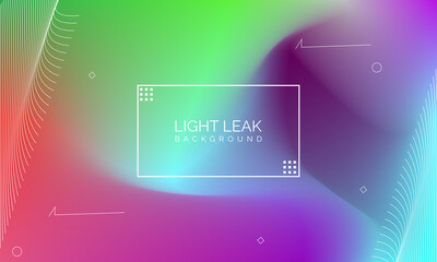 Aufkleber - Minimal Glow Fluid Flow Colorful Abstract Design For Website Advertising Brochure Background. Modern Trendy Gradient Futuristic Element Multi Color Tone Illustration Concept. Elegant Light Leak.
