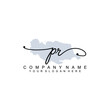 © LAURIS - PR Initial handwriting logo template vector