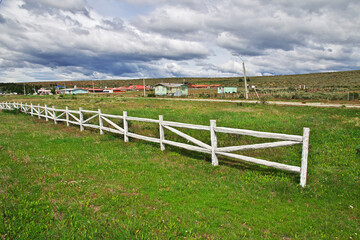 Sticker - The small village in Patagonia, Chile, South America