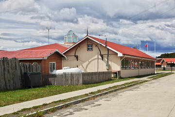 Wall Mural - The small village in Patagonia, Chile, South America