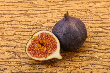 Sweet purple slice of fig