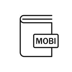 book mobi format icon. vector illustration