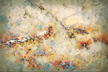 Poster - Abstract color background and mosaic structure.