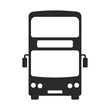 Bus icon. Double decker bus. Two floor bus. Vector icon isolated on white background.