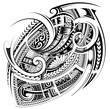 Polynesian style tattoo design