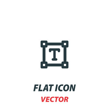 Text format shapes letter T icon in a flat style. Vector illustration pictogram on white background. Isolated symbol suitable for mobile concept, web apps, infographics, interface and apps design