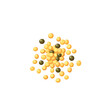 Mustard seeds. Vector illustration of cartoon flat icon isolated on white background.
