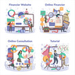 © inspiring.team - Financial advisor or financier online service or platform set.