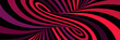 Colorful red abstract vector lines psychedelic optical illusion illustration
