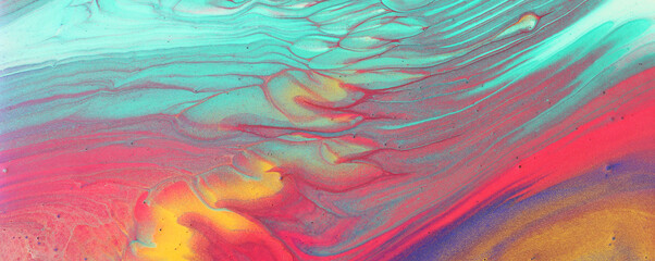 art photography of abstract marbleized effect background with creative colors. Beautiful paint. Banner