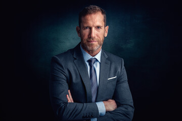 Poster - Executive businessman studio portrait