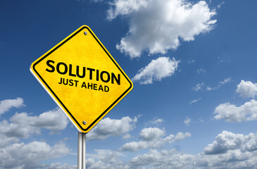 road sign message for solution