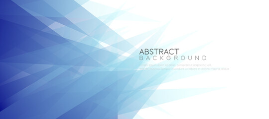 Wall Mural - Abstract blue corporate background with geometric shape isolated on white background for modern concept of technology and banner template. Vector