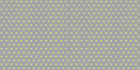Wall Mural - Polka dot yellow gray seamless pattern. Abstract vector geometric background. Trendy minimal ornament for wrapping paper, wallpaper, fabric print