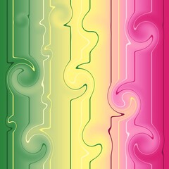 Wall Mural - Geometry abstract background with stripes. Curved lines.
