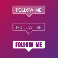 Social media follow me frame background