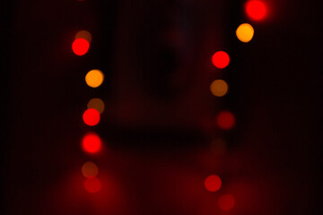 Bokeh lights of different colours and sizes