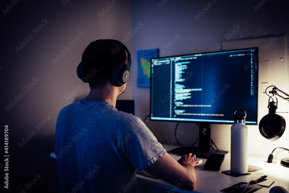 a person working from home