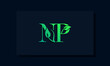Minimal leaf style Initial NP logo