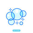 © keenan - Bubbles icon. Soap foam, fizzy drink, oxygen bubble pictogram symbol template for graphic and web design collection logo vector illustration
