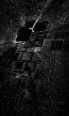 3D rendering of abstract technology concept background