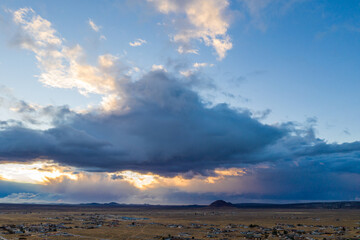 clouds over the mountains