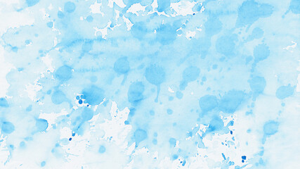 Poster - blue abstract watercolor background