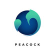 peacock animal logo design