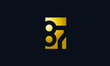 Unique Modern Gold Box Number 87 Logo