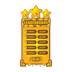Poster - Rock leaderboard design vector isolated on white background