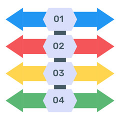 Canvas Print - 
Labels infographic icon in flat editable design
