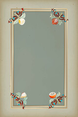 Wall Mural - gold frame on vintage green background template vector