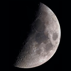 Wall Mural - high magnification photo of the moon through a telescope. big moon. craters and relief of the moon.m